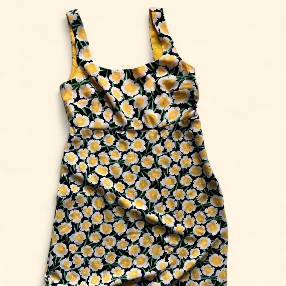 Diane Von Furstenberg Yellow Floral Dress